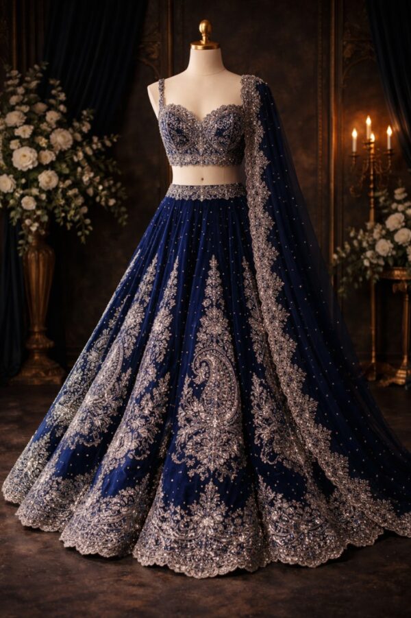 Velvet Lehenga Choli