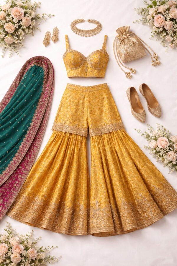 Sharara Style Lehenga