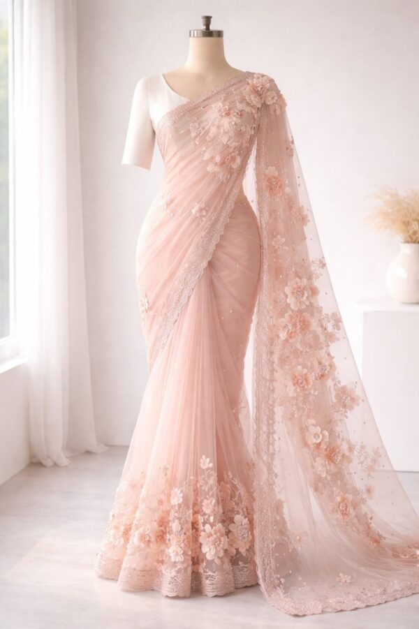 Organza Floral Saree