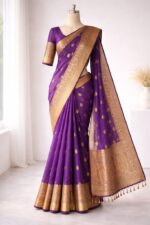 Organza Floral Saree - Image 3