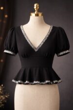 Crop Top Peplum - Image 3