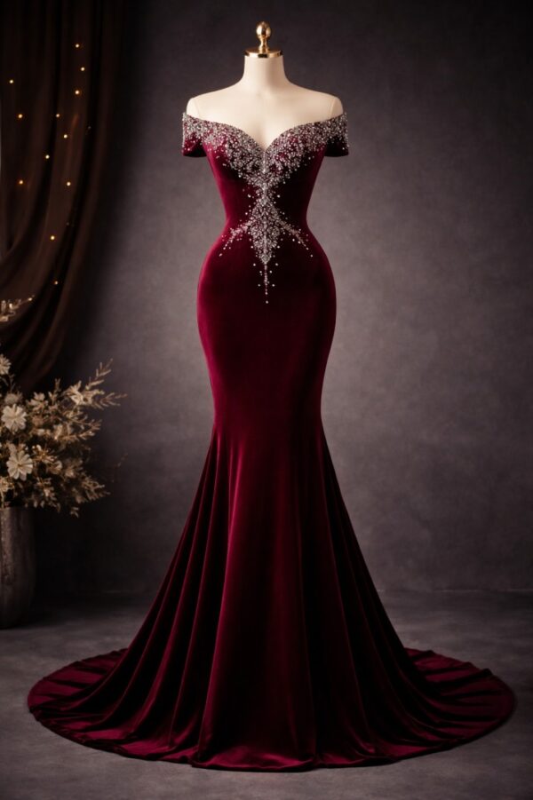 Embellished Evening Gown