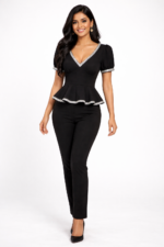 Crop Top Peplum - Image 2