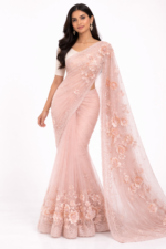 Organza Floral Saree - Image 2