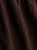 Dark Chocolate Brown Lace Peplum Top - Image 3