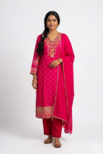 Pink Color Musline Top (T.L 45 ) And Parallel Pant (P.H 39 ) With Musline Dupatta