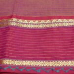 Different Pink Color Small Checked South Cotton Saree With Running Blouse - Image 4