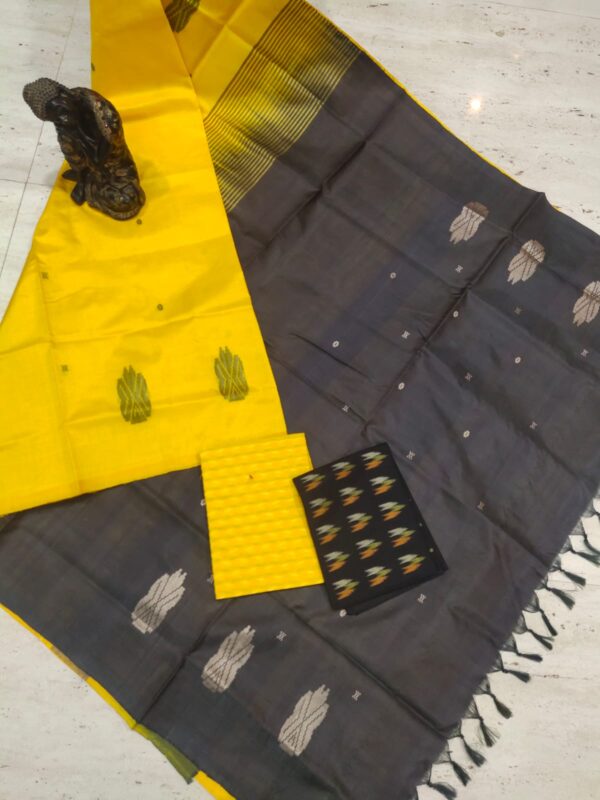 Vazhai Naar Pattu / Banana Pith Saree - Yellow