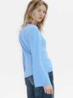 Cornflower Blue Twist Knot Front Top - Image 4