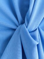 Cornflower Blue Twist Knot Front Top - Image 5